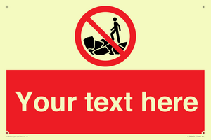 Custom No climbing on rocks